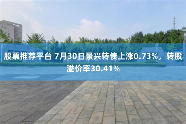 股票推荐平台 7月30日景兴转债上涨0.73%，转股溢价率30.41%