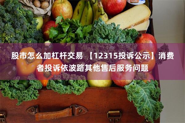 股市怎么加杠杆交易 【12315投诉公示】消费者投诉依波路其他售后服务问题