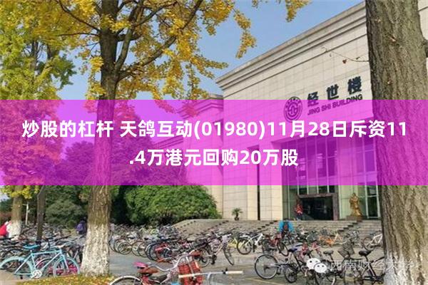 炒股的杠杆 天鸽互动(01980)11月28日斥资11.4万港元回购20万股